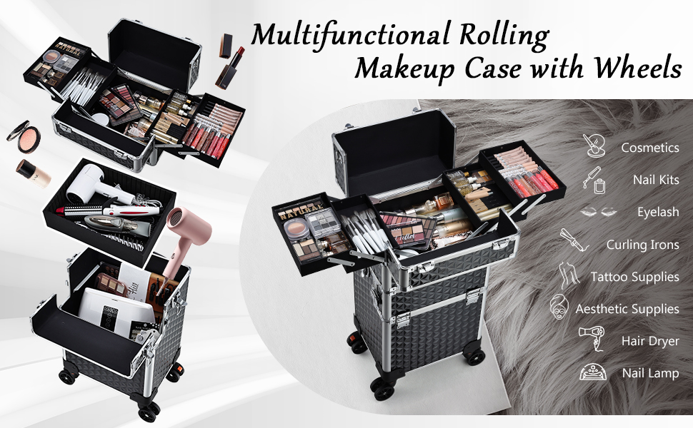 rolling makeup case