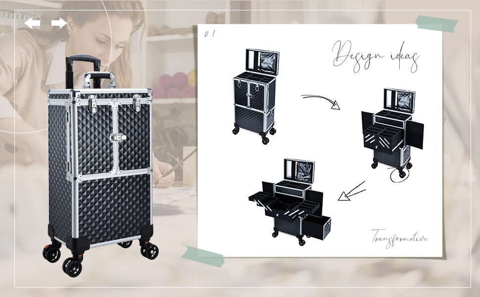 rolling train case