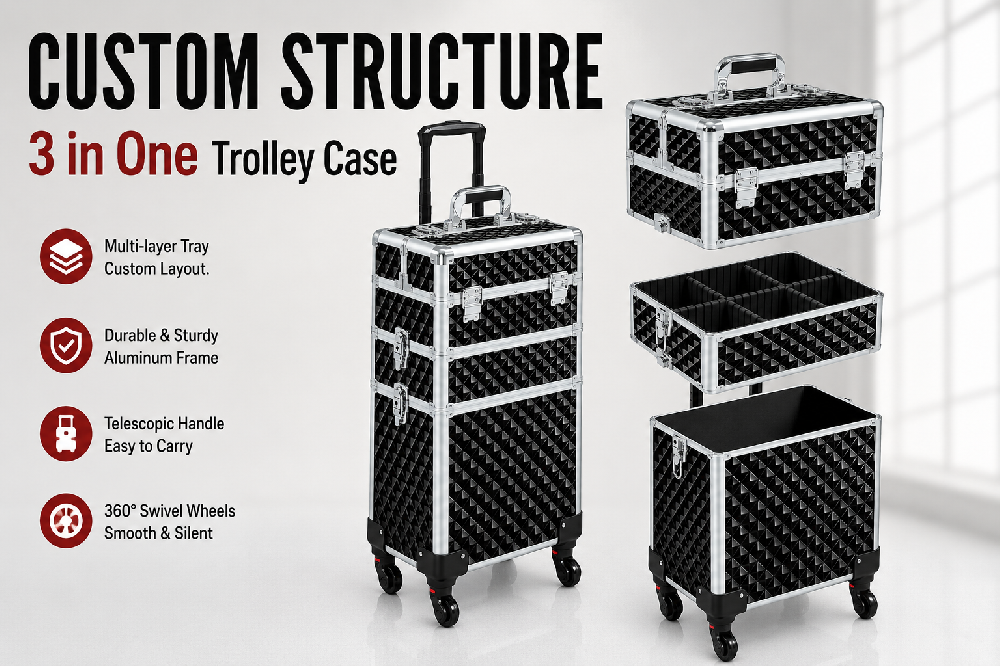3 in One Trolley Case
