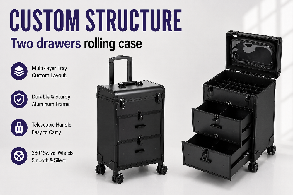 Two drawers rolling case
